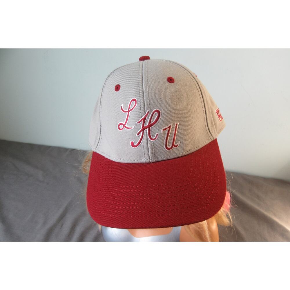 Lock Haven University Bald Eagles Hat Cap Embroidered Eagles LHU Gray Red 7 1/8